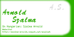 arnold szalma business card